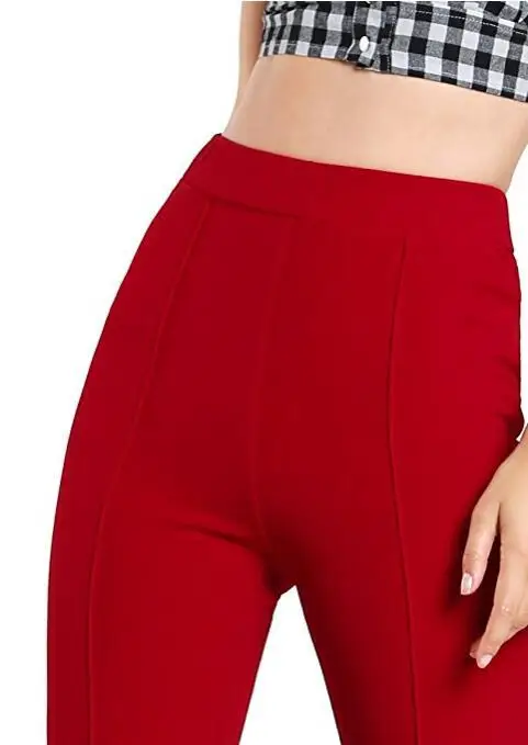 Women Solid High Waist Elastic Flare Pants Office Lady Casual Work Business Pencil Pants
Women Solid High Waist Elastic Flare Pants Office Lady Casual Work Business Pencil Pants