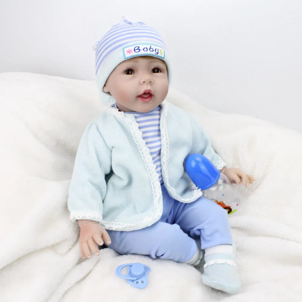 22 дюйма 55 см силиконовые куклы Reborn Baby реалистичные дети младенцы мальчик игрушки