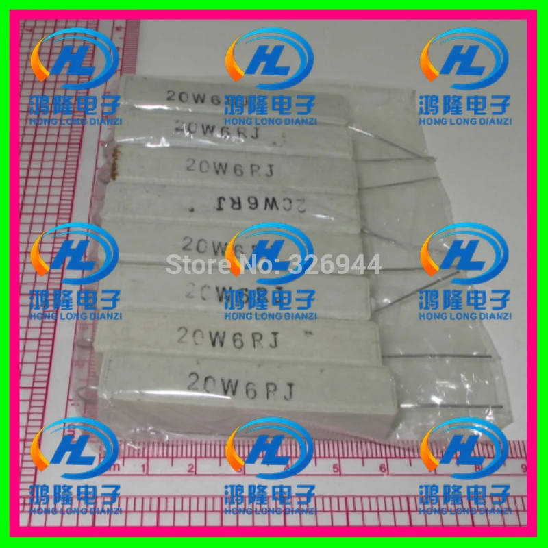 (10pcs/lot) 20W 6 ohm +/-5% Horizontal cement resistor / 20W 6R ohm 5% Cement resistance / 20W 6RJ Ceramic resistor
(10pcs/lot) 20W 6 ohm +/-5% Horizontal cement resistor / 20W 6R ohm 5% Cement resistance / 20W 6RJ Ceramic resistor