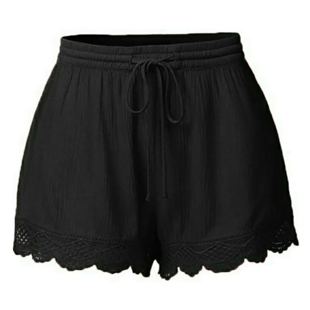 Women Plus Size Shorts Solid Elastic Waist Lace-Up Lace Patchwork Shorts Casual Daily Sports Shorts Cales das mulheres #E
Women Plus Size Shorts Solid Elastic Waist Lace-Up Lace Patchwork Shorts Casual Daily Sports Shorts Cales das mulheres #E
