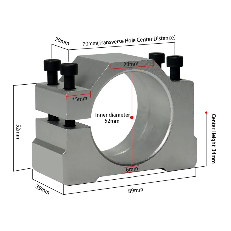 52mm 57mm 65mm 80mm Aluminum CNC Spindle Motor Bracket Clamp for DIY CNC Router Engraving Machine
52mm 57mm 65mm 80mm Aluminum CNC Spindle Motor Bracket Clamp for DIY CNC Router Engraving Machine