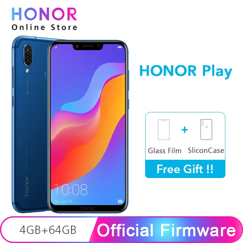 Оригинал huawei Honor Play 4 Гб 64 Kirin 970 Восьмиядерный 6 3 "2340x1080 P задний 16 Мп фронтальная