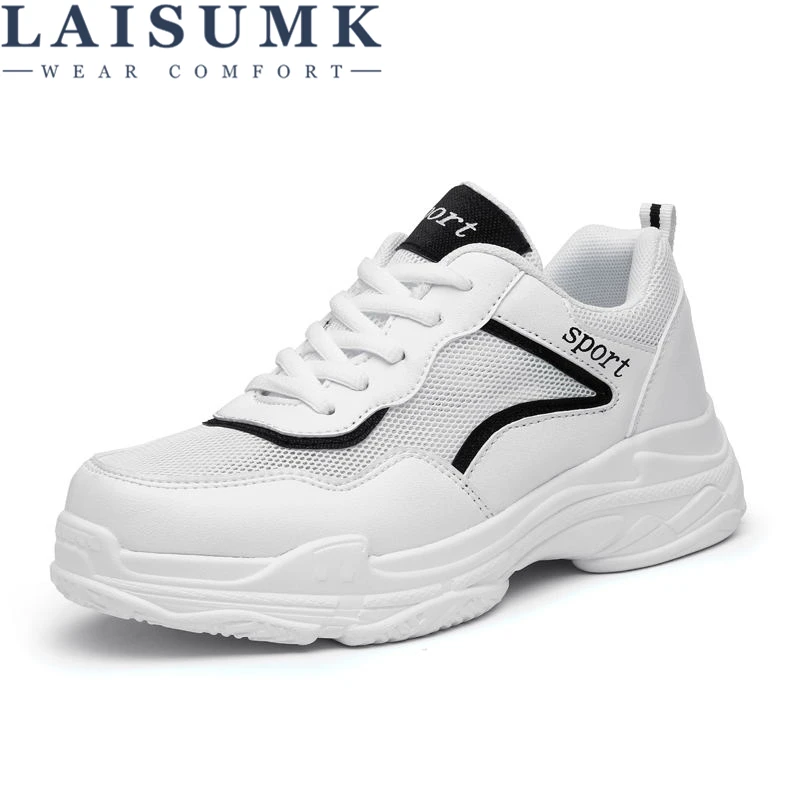 LAISUMK New Spring Fashion Lady Casual White Shoes Women Sneaker Black Leisure Thick Soled Shoes Flats Cross-tied Lace Up Soft
LAISUMK New Spring Fashion Lady Casual White Shoes Women Sneaker Black Leisure Thick Soled Shoes Flats Cross-tied Lace Up Soft