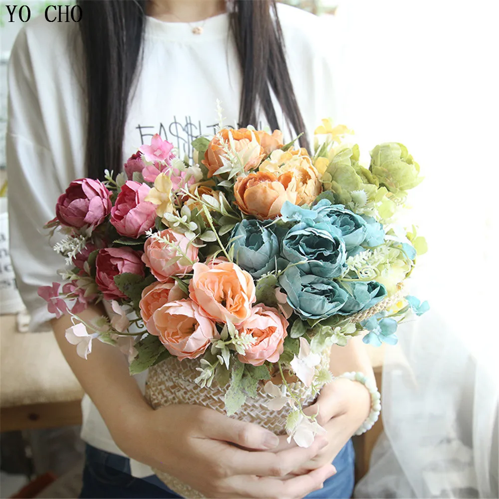 YO CHO Party Decoration Accessories Simulation Flowers Peony Bouquets Home Wedding Festivals Decor Small Artificial Rose Flowers
YO CHO Party Decoration Accessories Simulation Flowers Peony Bouquets Home Wedding Festivals Decor Small Artificial Rose Flowers