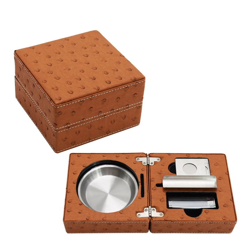 OSTRICH LEATHER Pattern SMOKE TRAVEL SET Table Cigar ASHTRAY CUTTER LIGHTER cigar accessories Gift Sets Smoke Tools Box Humidor
OSTRICH LEATHER Pattern SMOKE TRAVEL SET Table Cigar ASHTRAY CUTTER LIGHTER cigar accessories Gift Sets Smoke Tools Box Humidor