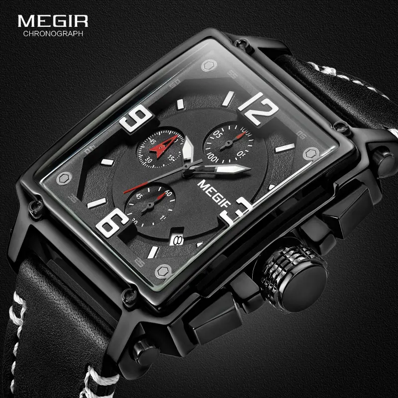 MEGIR Creative Men Watch Top Brand Luxury Chronograph Quartz Watches Clock Men Leather Sport Army Military Wrist Watches Saat
MEGIR Creative Men Watch Top Brand Luxury Chronograph Quartz Watches Clock Men Leather Sport Army Military Wrist Watches Saat