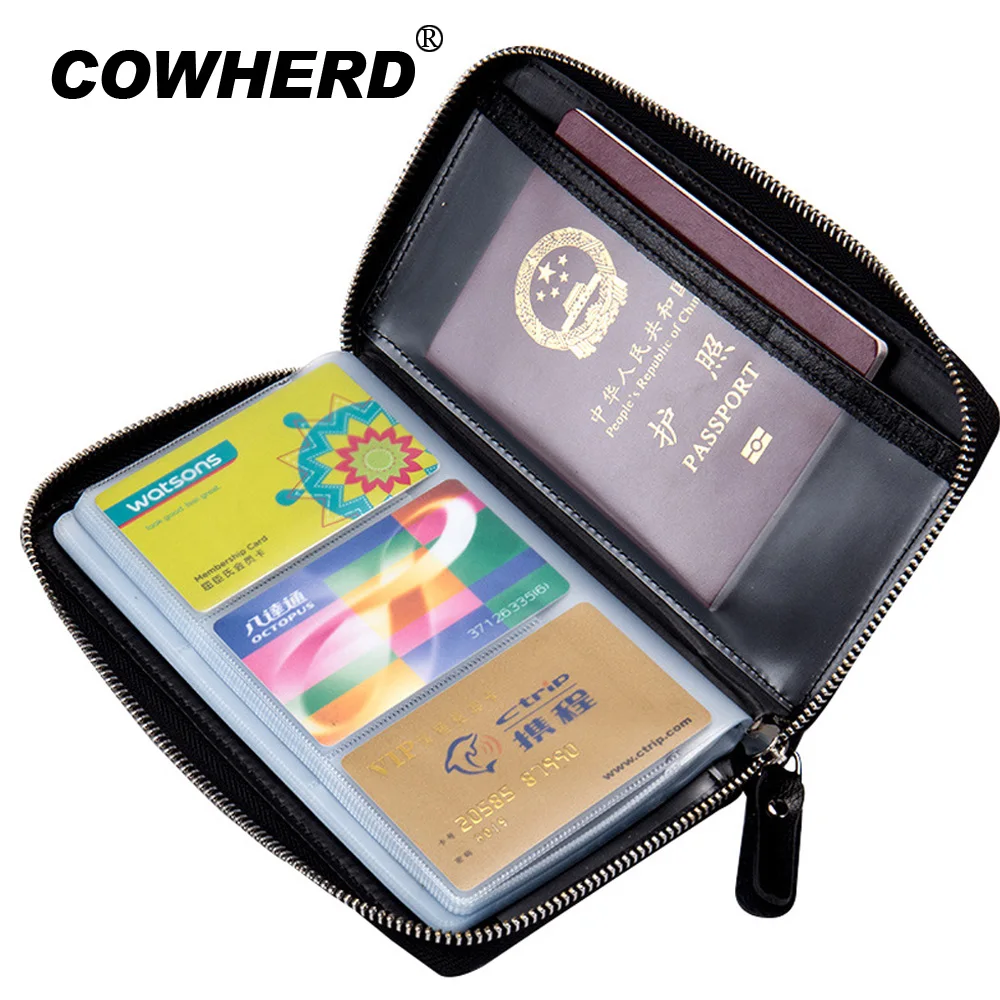 Дорожный Органайзер Cowherd унисекс из коровьей кожи для паспорта