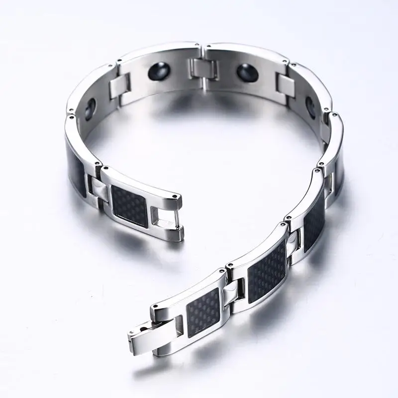 Vnox Men's Black Health Hematite Bracelet Carbon Fiber Power Stone Bracelets Bangles Men Gift Jewelry
Vnox Men's Black Health Hematite Bracelet Carbon Fiber Power Stone Bracelets Bangles Men Gift Jewelry