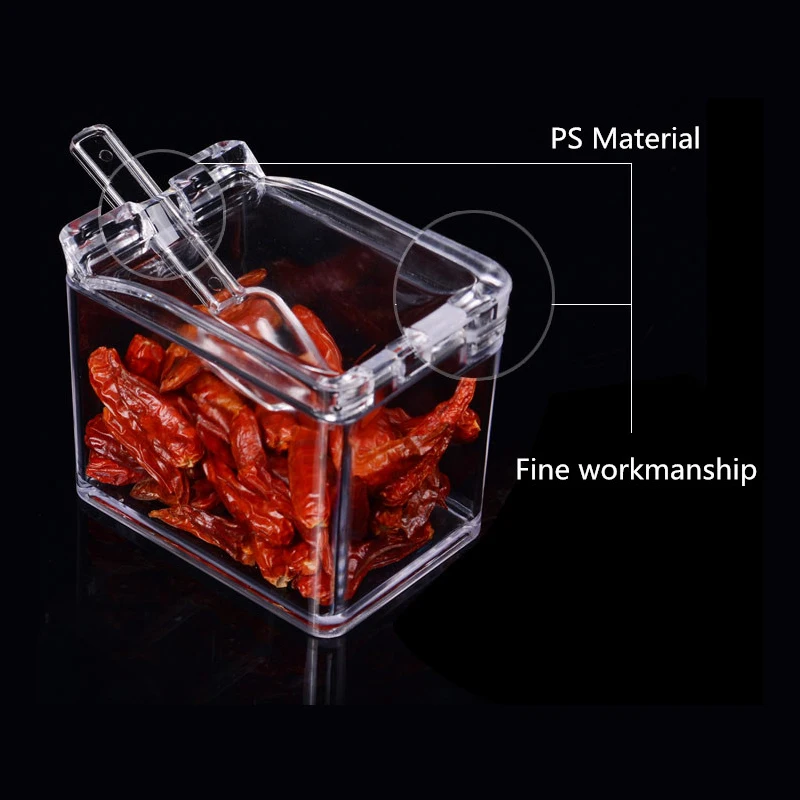 Kitchen Plastic Boxes Transparent Seasoning Cans Spice Storage Container Salt Sugar Shaker Bottle Jar Condiment Accessories Item
Kitchen Plastic Boxes Transparent Seasoning Cans Spice Storage Container Salt Sugar Shaker Bottle Jar Condiment Accessories Item