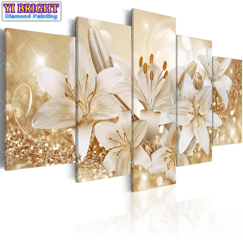 5D Diy Round Diamond embroidery Magnolia 5pcs Multi-picture Combination diamond painting Cross Stitch Rhinestone decor
5D Diy Round Diamond embroidery Magnolia 5pcs Multi-picture Combination diamond painting Cross Stitch Rhinestone decor
