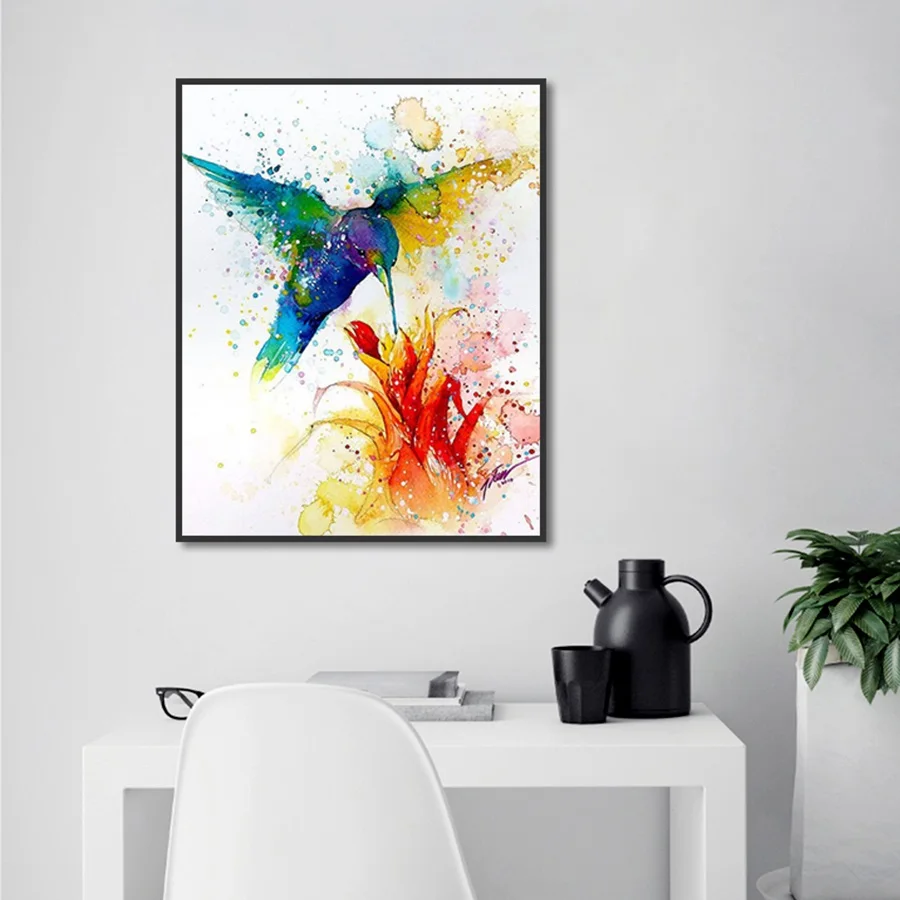 Nordic Modern Watercolor Hummingbird Flowering Canvas Painting HD Printed Wall Art Poster for Living Room Home Decoration
Nordic Modern Watercolor Hummingbird Flowering Canvas Painting HD Printed Wall Art Poster for Living Room Home Decoration