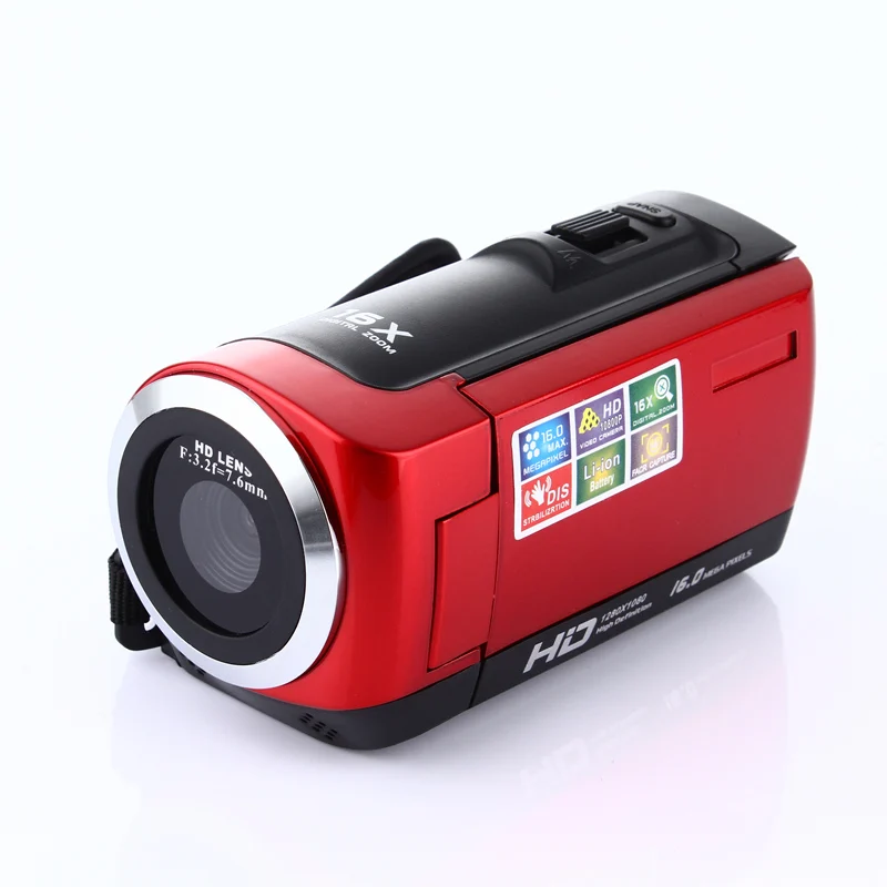 JOZQA HD 1080P Цифровая камера HDV видеокамера 16MP 16x Zoom COMS сенсор 270 градусов 2 7 дюймов TFT
