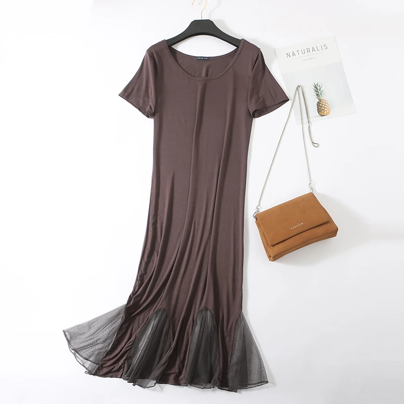 New 2019 Sexy Lace Short sleeve Dress Women O-neck Loose Modal Spring Summer Dress Cotton Elegant Party Long Dresses
New 2019 Sexy Lace Short sleeve Dress Women O-neck Loose Modal Spring Summer Dress Cotton Elegant Party Long Dresses