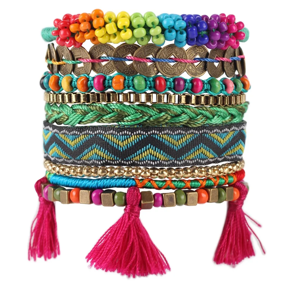 Newei Hot Luxury Weave Bead Handmade Bracelets Multilayer Novelty Tassels Bohemia Bracelets Bangle Jewelry For Girl Women
Newei Hot Luxury Weave Bead Handmade Bracelets Multilayer Novelty Tassels Bohemia Bracelets Bangle Jewelry For Girl Women