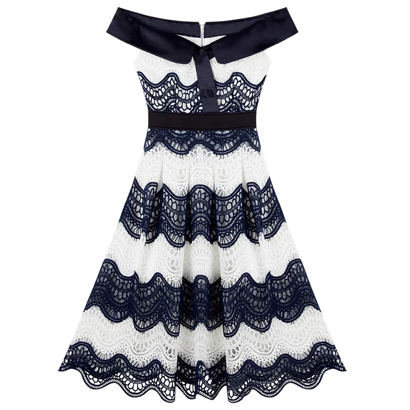 women summer fashion navy blue and white lace crochet sexy see-through dress empire waist draped women off shoulder dress
women summer fashion navy blue and white lace crochet sexy see-through dress empire waist draped women off shoulder dress
