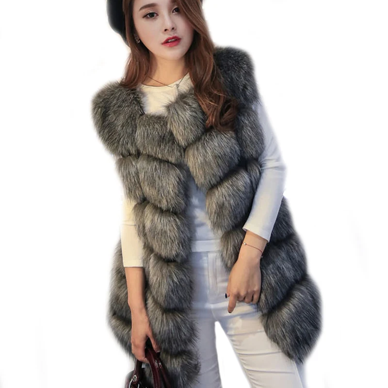 2021 Winter Thick Warm Female Long Fur Vest Luxury Artificial Faux Fox Fur Coat For Women Women's Fake Fur Jacket LJLS002
2021 Winter Thick Warm Female Long Fur Vest Luxury Artificial Faux Fox Fur Coat For Women Women's Fake Fur Jacket LJLS002