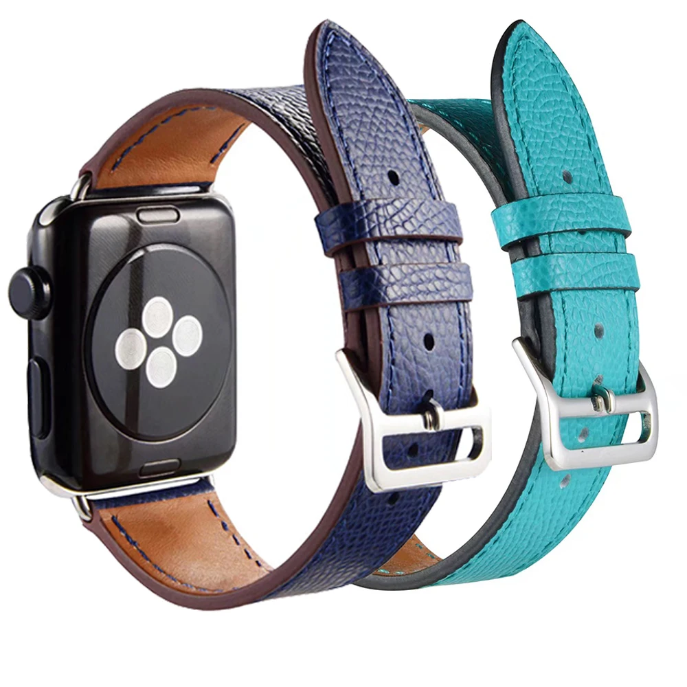 Фото Заводская цена кожаный ремешок для apple watch iwatch серии 1 2 3 4 мм 38 42 40 44 один тур