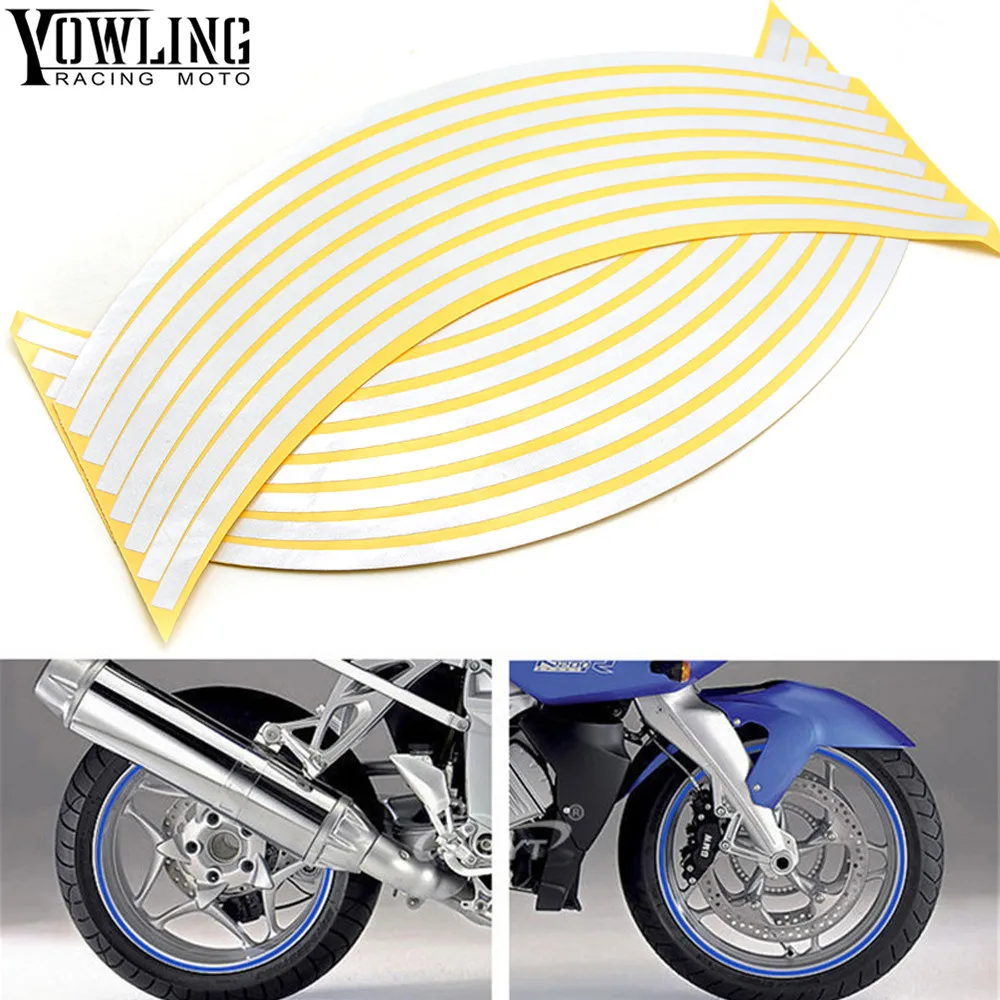Цветные наклейки на колесо мотоцикла для Yamaha YZF R1 R3 R6 R15 R25 R125 Светоотражающая