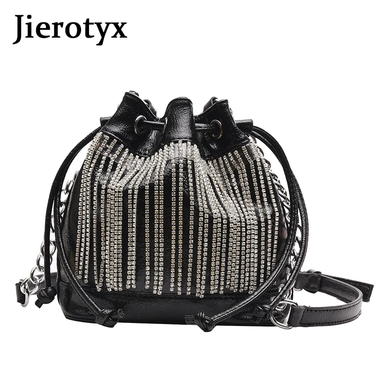 JIEROTYX модная повседневная черная женская сумка на плечо из искусственной кожи с