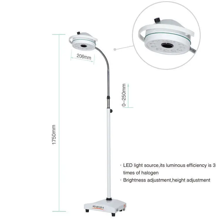 36W 12 LED Mobile Surgical Medical Exam Light AC Shadowless Lamp KD-2012D-3 CN Professional surgical light | Лампы и освещение