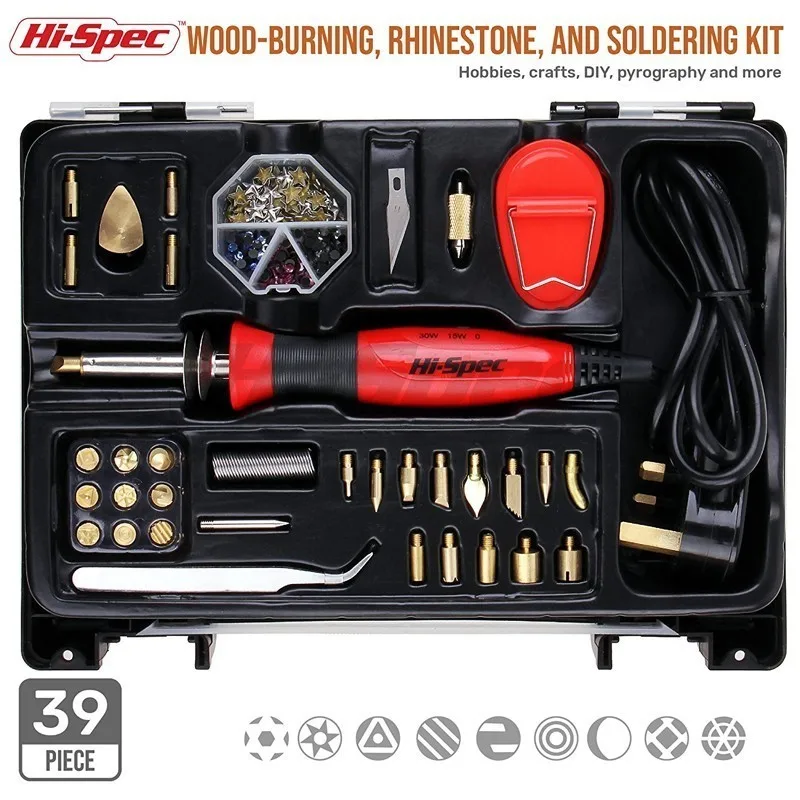 Hi-Spec 35 шт 0-15W-30W DIY Регулируемый температурный Электрический паяльник сварочный