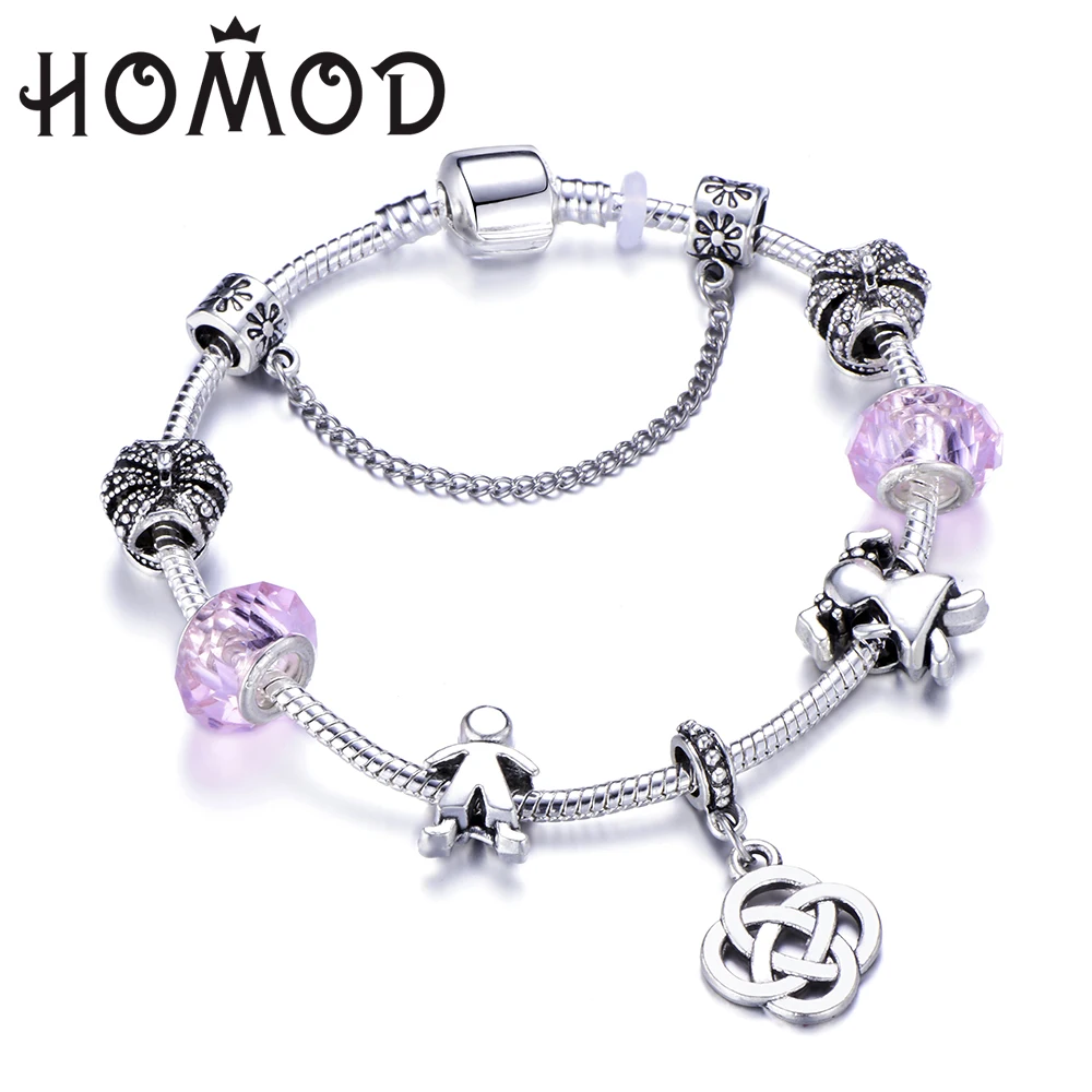 HOMOD 2019 New Pink Murano DIY Charm Bracelet Boy Girl Romantic Couple Brand Bracelet for Women Jewelry Christmas Gift
HOMOD 2019 New Pink Murano DIY Charm Bracelet Boy Girl Romantic Couple Brand Bracelet for Women Jewelry Christmas Gift