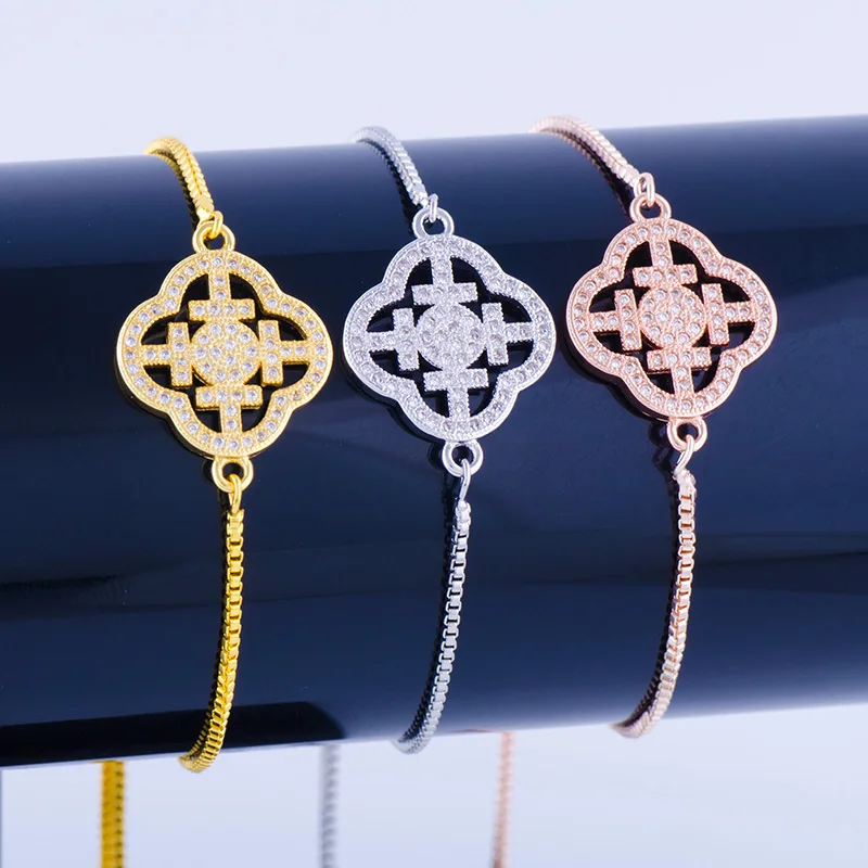 New Fashion Jewelry Charm Zircon Flower Bracelet For Women's Accessories Diy Copper Micro Pave Square Chain Bracelets & Bangles
New Fashion Jewelry Charm Zircon Flower Bracelet For Women's Accessories Diy Copper Micro Pave Square Chain Bracelets & Bangles