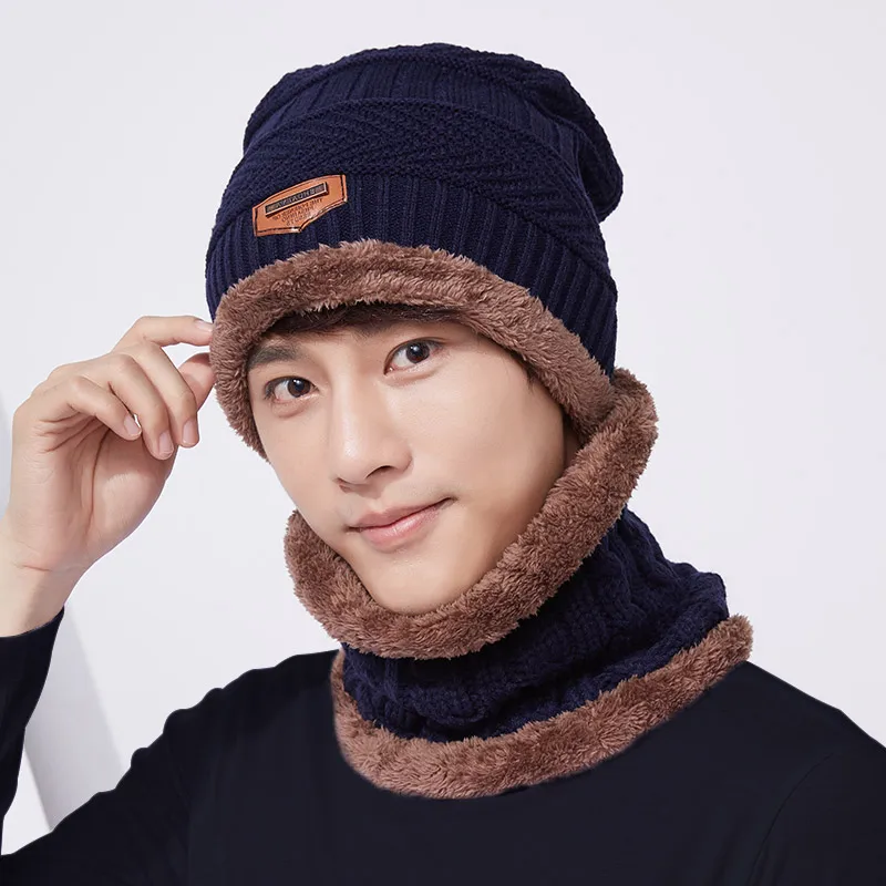 2017 Winter Men Hat Scarf Set Warm Fleece Wool Liner Neck Warmer Ring Scarf and Knitted Beanie Gorro Bonnet Hat and Scarf
2017 Winter Men Hat Scarf Set Warm Fleece Wool Liner Neck Warmer Ring Scarf and Knitted Beanie Gorro Bonnet Hat and Scarf