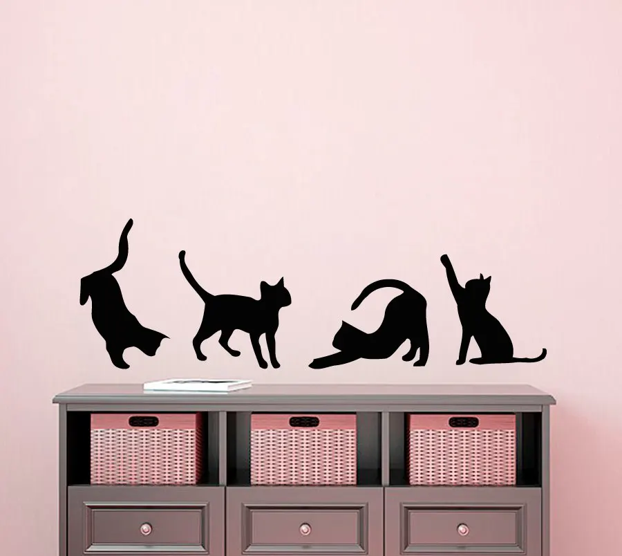 Four Cats Silhouettes Art Wall Sticker Small Pattern Art Wall Decals Cute Cats Special Designed Wall Murals Vinyl Poster Wm-456
Four Cats Silhouettes Art Wall Sticker Small Pattern Art Wall Decals Cute Cats Special Designed Wall Murals Vinyl Poster Wm-456