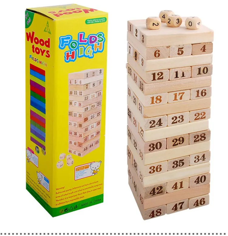 Новые модные деревянные игрушки, штабелируемые блоки jange, настольные игры, веселые игрушки, детская Дженга и взрослая игра, 48 шт. качество
Новые модные деревянные игрушки, штабелируемые блоки jange, настольные игры, веселые игрушки, детская Дженга и взрослая игра, 48 шт. качество