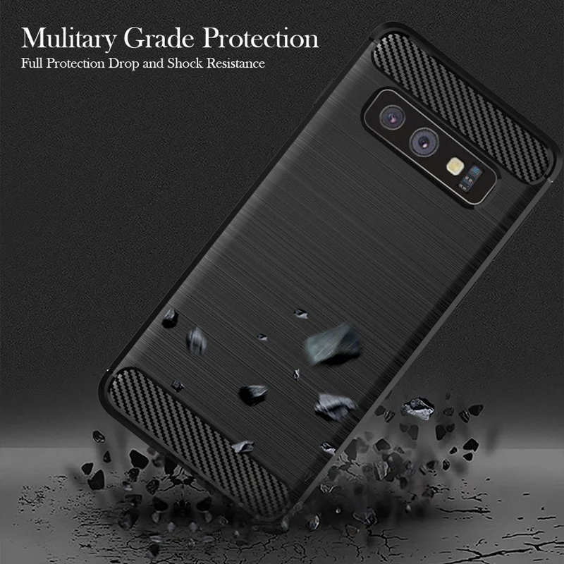 Мягкий ТПУ чехол из углеродного волокна для Samsung Galaxy M20 M10 S10E S10 Lite S9 S8 Plus S7 Edge Note 7 8 9