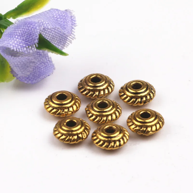 Wholesale 5mm Ancient Gold Color Plated Beads Necklace Cord Spacer Bead Caps Jewelry Making Fittings DIY Material | Украшения