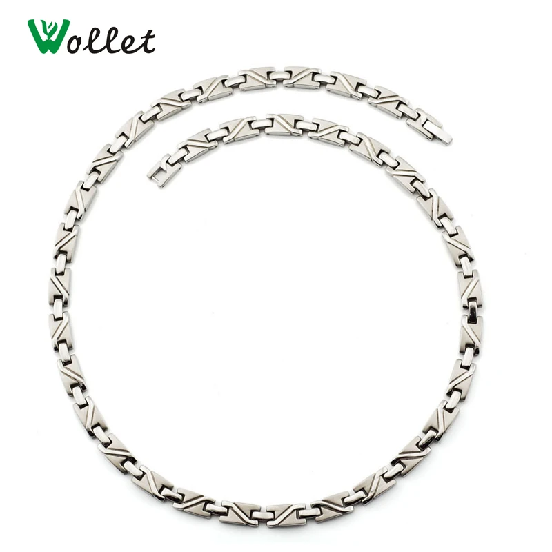 Wollet Jewelry Titanium Necklace Magnetic Infrared Germanium for Men or Women
Wollet Jewelry Titanium Necklace Magnetic Infrared Germanium for Men or Women