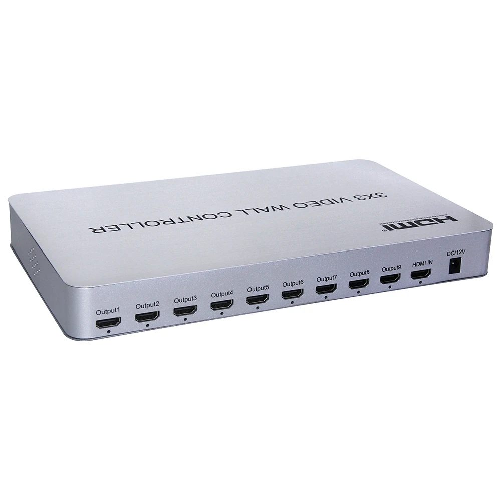 HDMI-Compatible Video Wall Processor 3x3 Video Wall Controller Support 1 input 9 Outputs with RS232 multiple splicing modes
HDMI-Compatible Video Wall Processor 3x3 Video Wall Controller Support 1 input 9 Outputs with RS232 multiple splicing modes