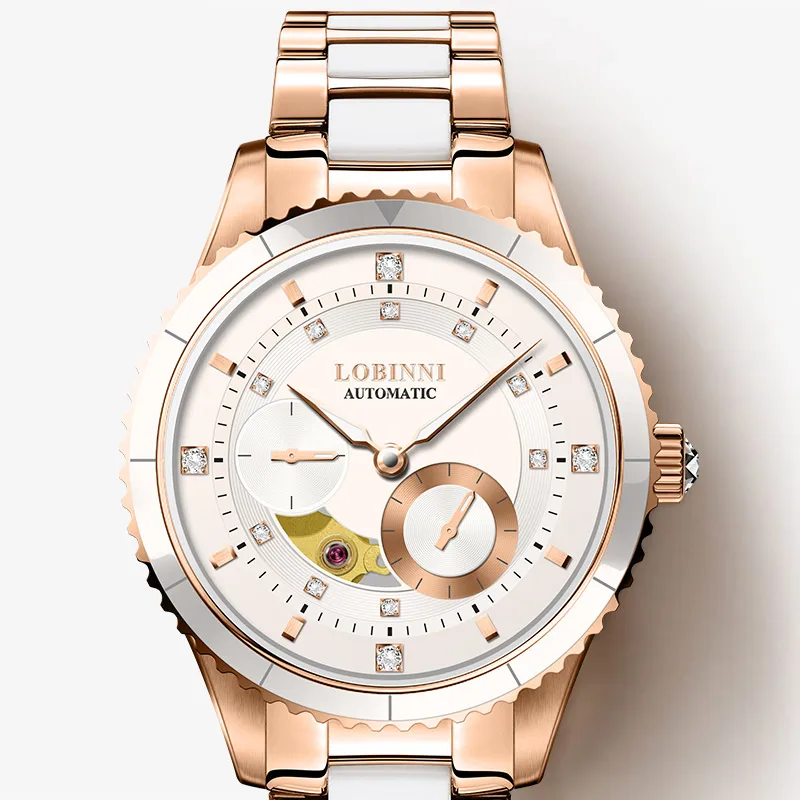 LOBINNI Top Luxury Brand Women Watches Japan MIYOTA Automatic Mechanical Clock Sapphire Diamond Skeleton Ladies Watch L2018-3
LOBINNI Top Luxury Brand Women Watches Japan MIYOTA Automatic Mechanical Clock Sapphire Diamond Skeleton Ladies Watch L2018-3
