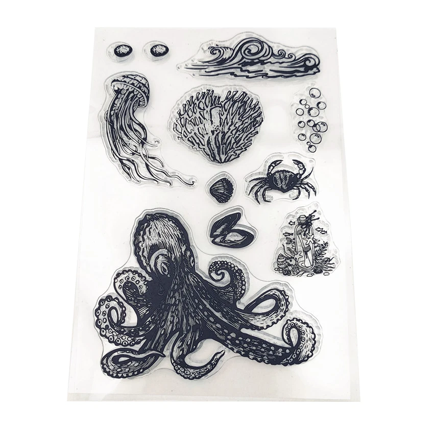 New Retro Octopus Crab Clear Stamp Rubber Transparent Silicone Seal for DIY Scrapbooking Photo Album Decorative Template Crafts
New Retro Octopus Crab Clear Stamp Rubber Transparent Silicone Seal for DIY Scrapbooking Photo Album Decorative Template Crafts