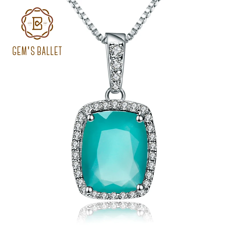 GEM'S BALLET 3.67Ct Natural Green Agate Gemstone Solid 925 Sterling Silver Necklaces Fine Jewelry Party Collares for Women Gift
GEM'S BALLET 3.67Ct Natural Green Agate Gemstone Solid 925 Sterling Silver Necklaces Fine Jewelry Party Collares for Women Gift