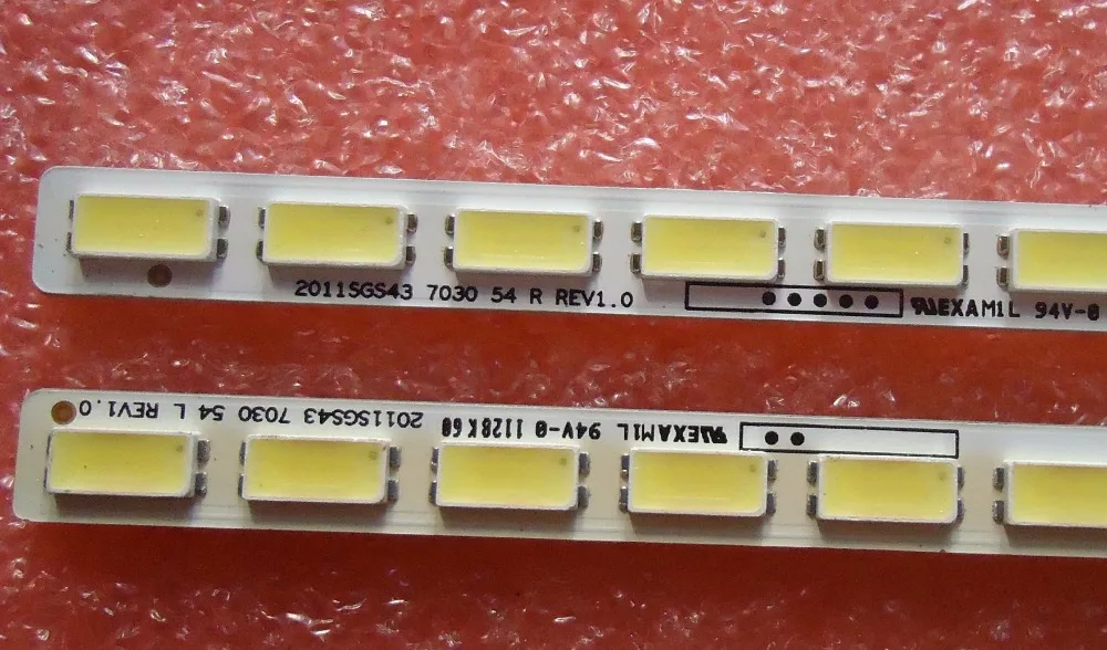 100%NEW 2 PCS*54LED 935mm 2011SGS43 7030 54 R L LED strip for 43" screen LTA430HN01 LJ64-03317A 43-D0WN | Лампы и освещение