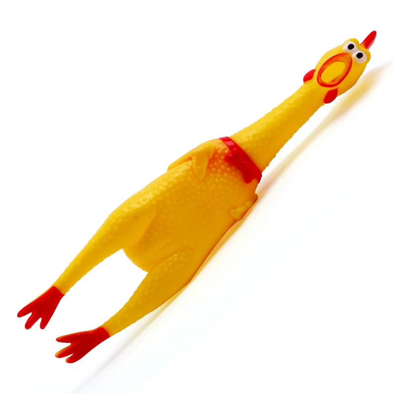 petcircle funny Dog Toys Rooster Crows Attract Puppy and Cat Pet Squeak Screaming Rubber Chicken size S-L freeshipping | Дом и сад