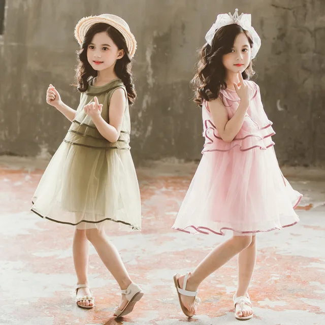Summer Fashion Korean Multi-layer Mesh Pleated Princess Dress Big Girl Sleeveless Dresses 4 5 6 7 8 9 10 11 Y Children Clothing
Summer Fashion Korean Multi-layer Mesh Pleated Princess Dress Big Girl Sleeveless Dresses 4 5 6 7 8 9 10 11 Y Children Clothing