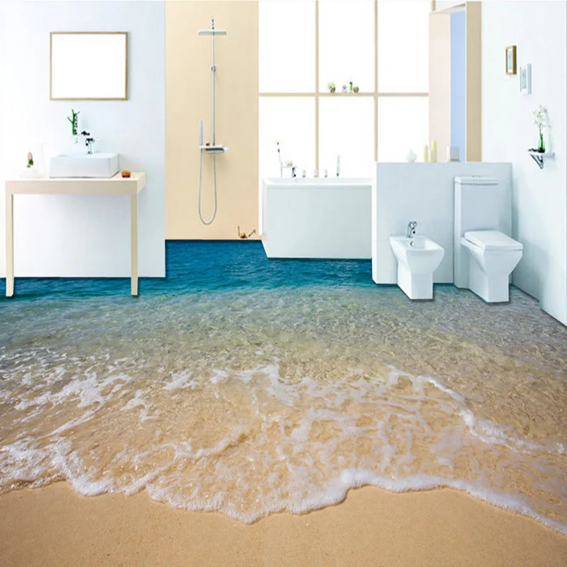 Custom Mural Wallpaper Modern Simple Seawater Beach 3D Floor Tiles Sticker Bathroom Living Room PVC Waterproof Papel De Parede
Custom Mural Wallpaper Modern Simple Seawater Beach 3D Floor Tiles Sticker Bathroom Living Room PVC Waterproof Papel De Parede