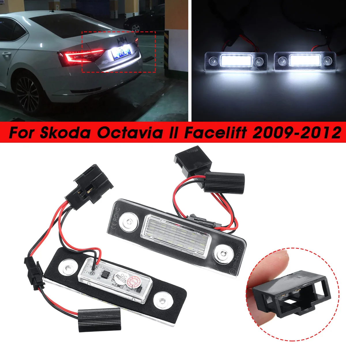 1 Pair Car LED Number License Plate Light For Skoda Octavia 2 Facelift 2009 -2012 Facelifted 2003-2012 Roomster 5J 2006-2010
1 Pair Car LED Number License Plate Light For Skoda Octavia 2 Facelift 2009 -2012 Facelifted 2003-2012 Roomster 5J 2006-2010