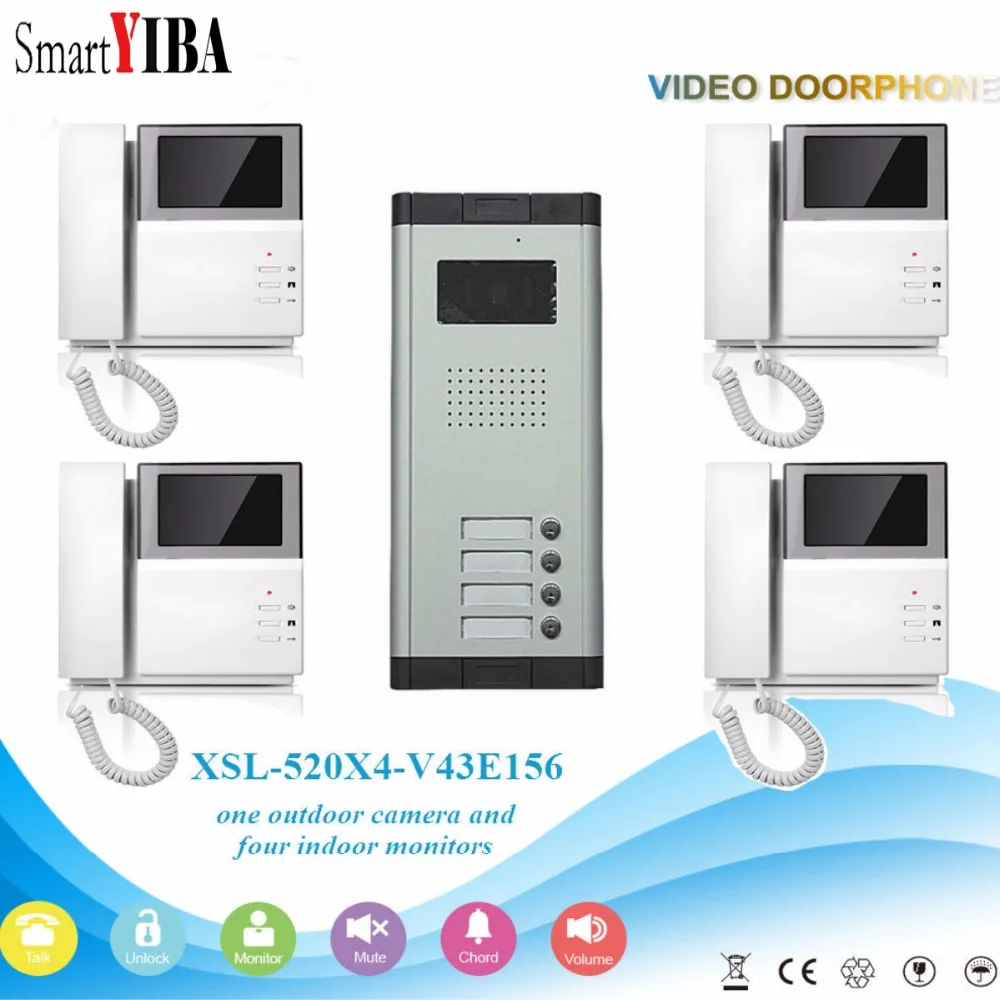 SmartYIBA 4 шт мульти дверной звонок в квартиру Камера домашней безопасности, видео-телефон двери дверной звонок Камера для 4 семьи дом
SmartYIBA 4 шт мульти дверной звонок в квартиру Камера домашней безопасности, видео-телефон двери дверной звонок Камера для 4 семьи дом