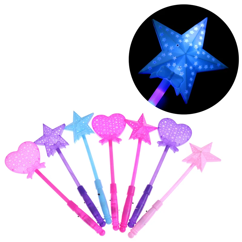 

Flashing Magic Star Wand Party Concert Xmas Halloween Kid's Gift Toy Glowing Fairy Pentagram Flash Stick Lights Up Glow Sticks