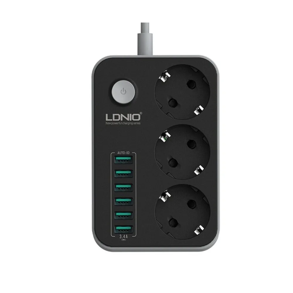 3 Sockets 6 USB Ports Quick Charger Power Socket Strip USB Electrical Outlet Home Extension Patch Board EU Plug
3 Sockets 6 USB Ports Quick Charger Power Socket Strip USB Electrical Outlet Home Extension Patch Board EU Plug
