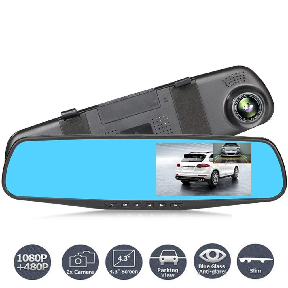 Автомобильный видеорегистратор FHD 1080P двойной len регистратор с ночным видением