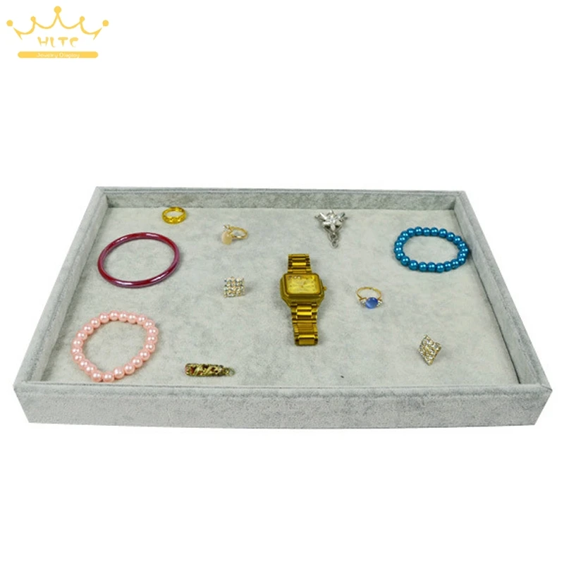 High Quality Grey Velvet Jewelry Display Tray Organizer Show Case Jewellery Stand 35*25*3cm
High Quality Grey Velvet Jewelry Display Tray Organizer Show Case Jewellery Stand 35*25*3cm