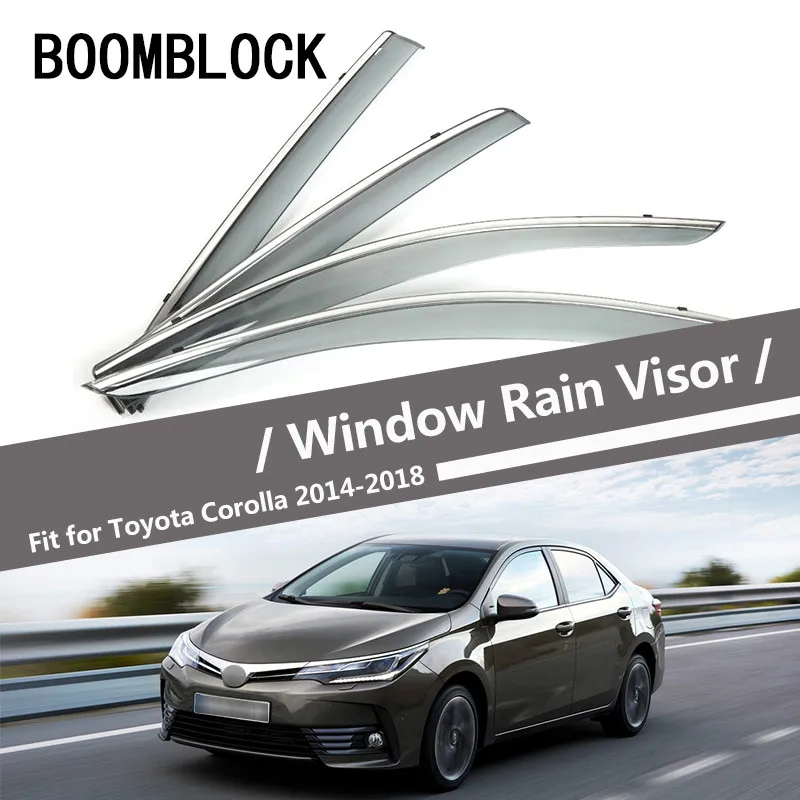 BOOMBLOCK Car Covers Window Visor Sun Rain Wind Deflector Awning Shield ABS For Toyota Corolla 2014 2015 2016 2017 2018
BOOMBLOCK Car Covers Window Visor Sun Rain Wind Deflector Awning Shield ABS For Toyota Corolla 2014 2015 2016 2017 2018
