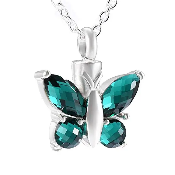 LCC001 Butterfly Hold Multi-colored Crystal Cremation Jewelry Pet Stainless Steel Memorial Urn Necklace for Ash
LCC001 Butterfly Hold Multi-colored Crystal Cremation Jewelry Pet Stainless Steel Memorial Urn Necklace for Ash