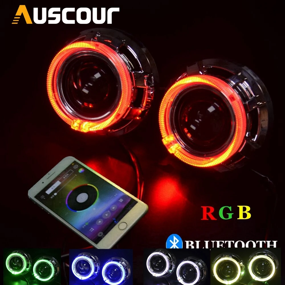 Универсальный биксеноновый прожектор 3 0 дюйма q5 Koito с приложением RGB Bluetooth функция